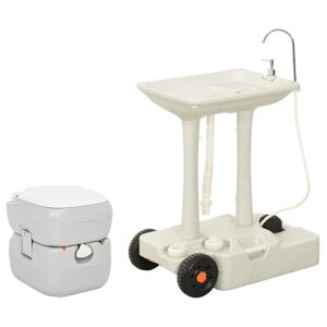 vidaXL transportabelt campingtoilet og håndvask