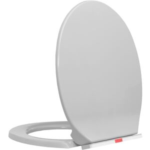 vidaXL toiletsæde med soft close og quick release-funktion oval lysegrå