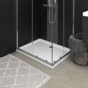 vidaXL brusekar med dupper 90x70x4 cm ABS hvid