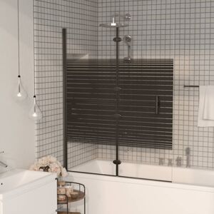 vidaXL foldbar bruseafskærmning 100x140 cm sikkerhedsglas sort