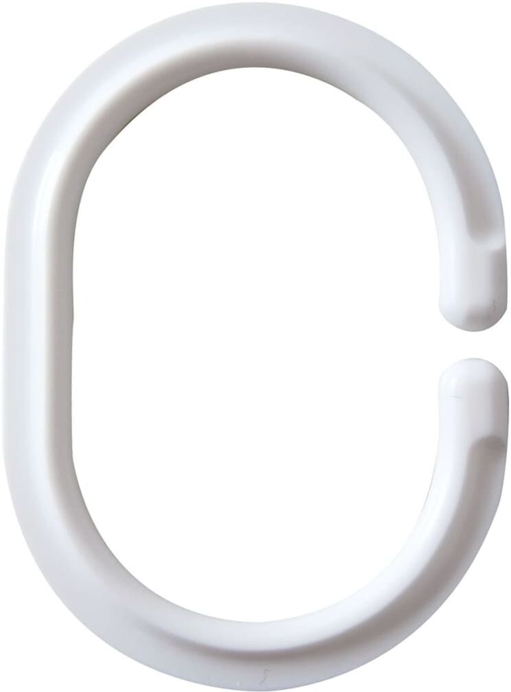 RIDDER badeforhængsringe hvid 49301 RIDDER badeforhængsringe hvid 49301