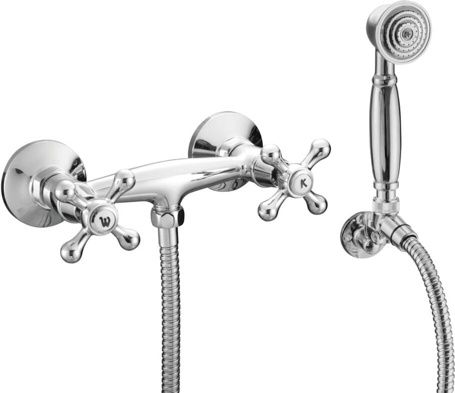 SCHÜTTE blandingsbatteri med to håndtag til bruser ELK krom SCHÜTTE blandingsbatteri med to håndtag til bruser ELK krom