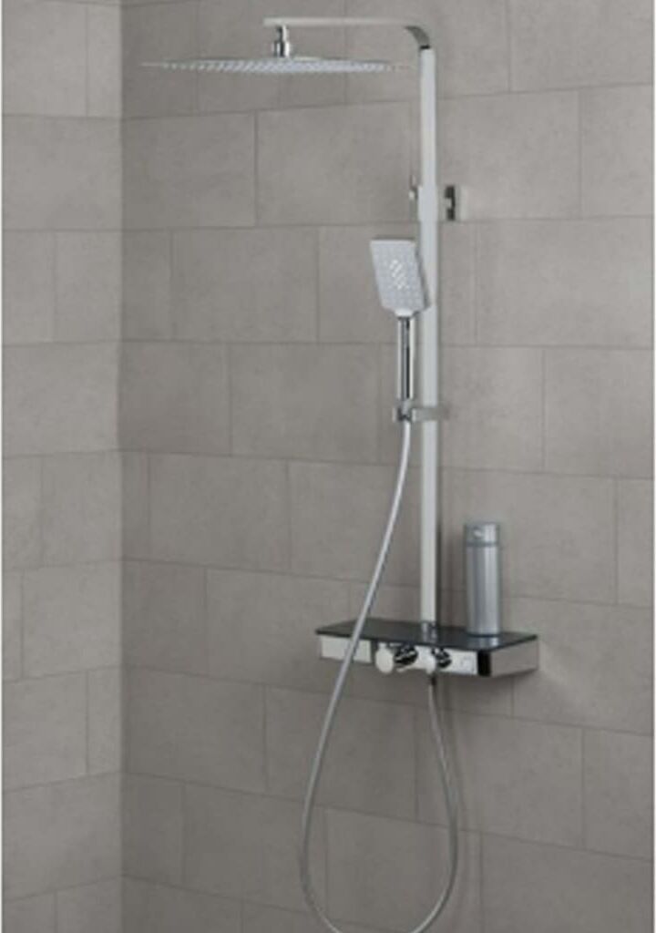 SCHÜTTE overhængende brusesystem OCEAN krom antracitgrå SCHÜTTE overhængende brusesystem OCEAN krom antracitgrå