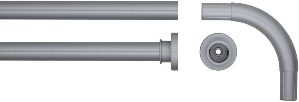 Sealskin badeforhængsstang hjørne 90 x 90 cm mat grå Sealskin badeforhængsstang hjørne 90 x 90 cm mat grå