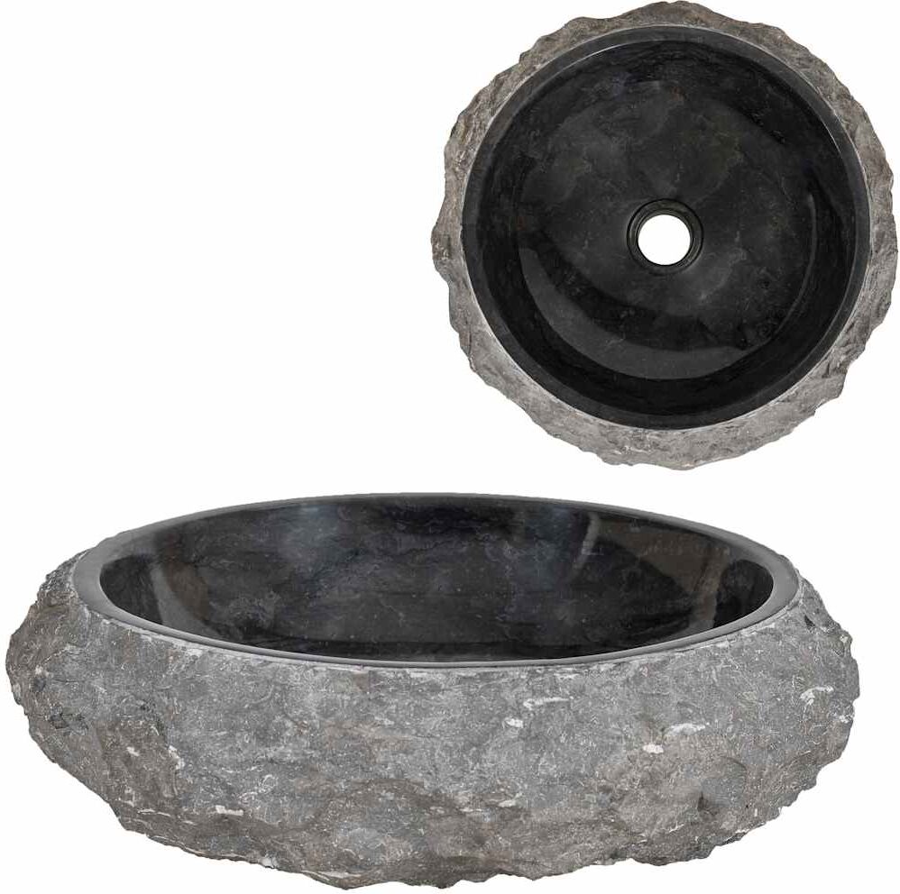vidaXL håndvask 40 x 12 cm marmor sort vidaXL håndvask 40 x 12 cm marmor sort
