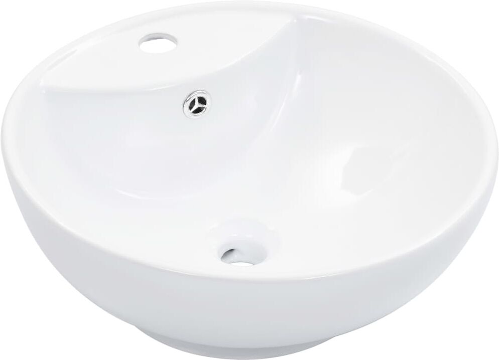 vidaXL håndvask med overløb 46,5 x 18 cm keramik hvid vidaXL håndvask med overløb 46,5 x 18 cm keramik hvid