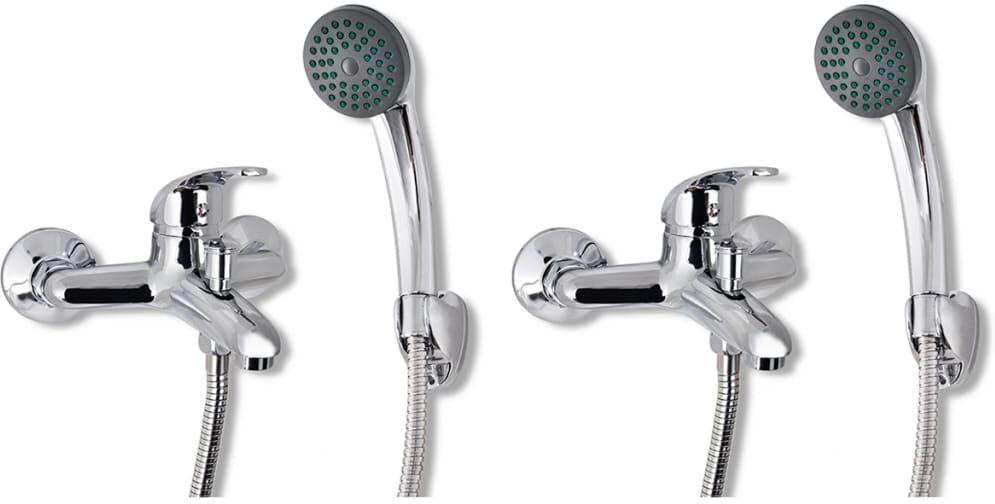 vidaXL blandingsbatterier til bruseren 2 stk. vidaXL blandingsbatterier til bruseren 2 stk.