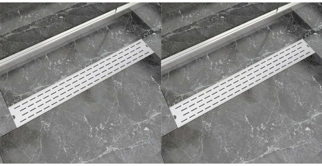 vidaXL lige bruseafløb 2 stk. linje 830 x 140 mm rustfrit stål vidaXL lige bruseafløb 2 stk. linje 830 x 140 mm rustfrit stål