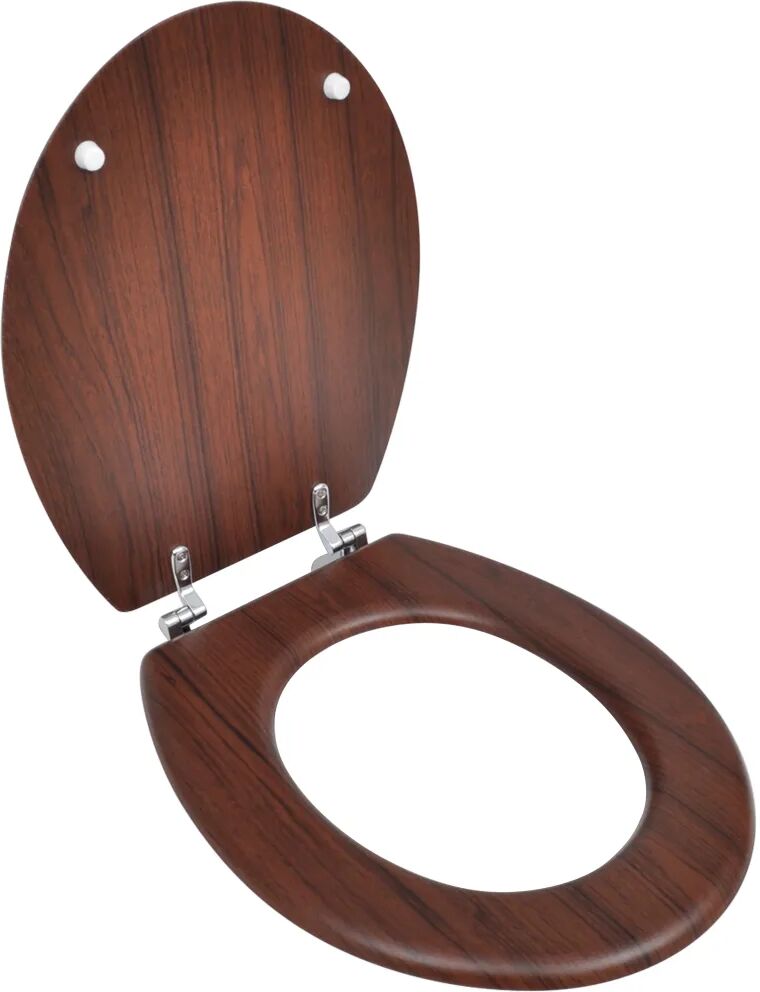 vidaXL toiletsæde MDF låg enkelt design brun vidaXL toiletsæde MDF låg enkelt design brun