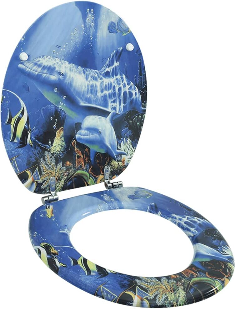 vidaXL toiletsæde MDF låg delfiner vidaXL toiletsæde MDF låg delfiner