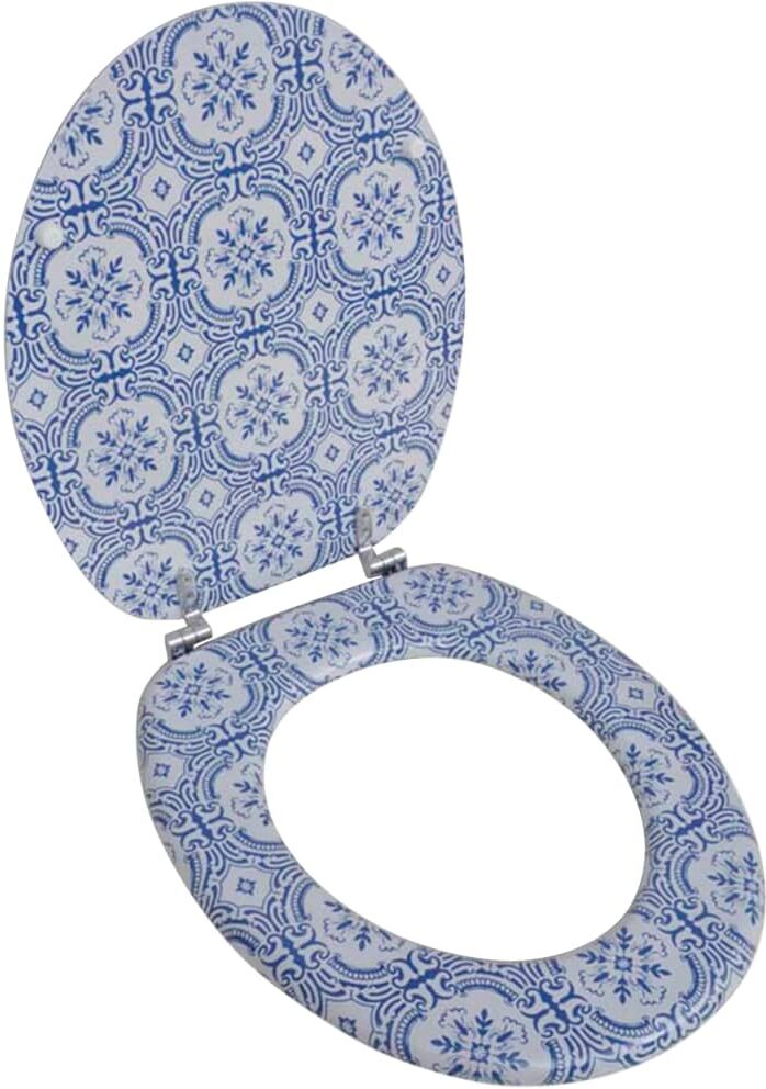 vidaXL Toiletsæde med låg af MDF, porcelænsdesign vidaXL Toiletsæde med låg af MDF, porcelænsdesign