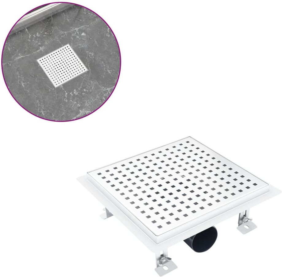 vidaXL bruseafløb 20x20 cm rustfrit stål vidaXL bruseafløb 20x20 cm rustfrit stål