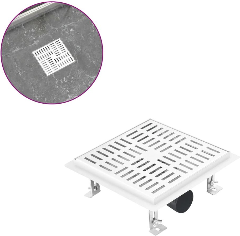 vidaXL gulvafløb 20x20 cm rustfrit stål vidaXL gulvafløb 20x20 cm rustfrit stål