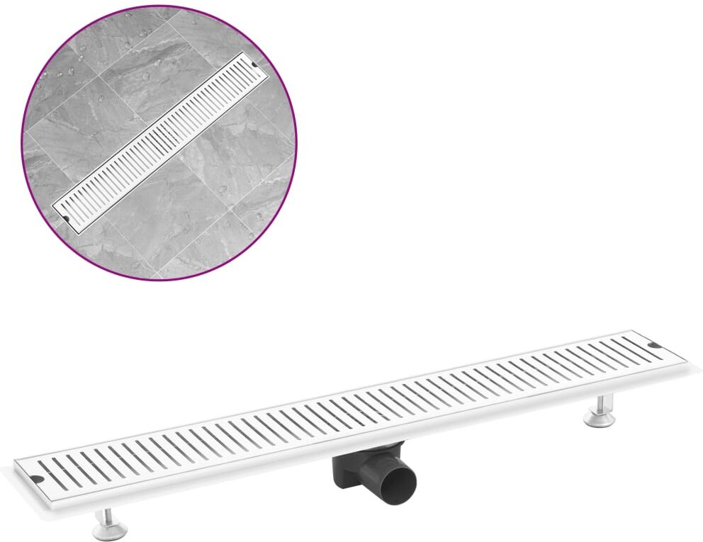 vidaXL gulvafløb 83x14 cm rustfrit stål vidaXL gulvafløb 83x14 cm rustfrit stål