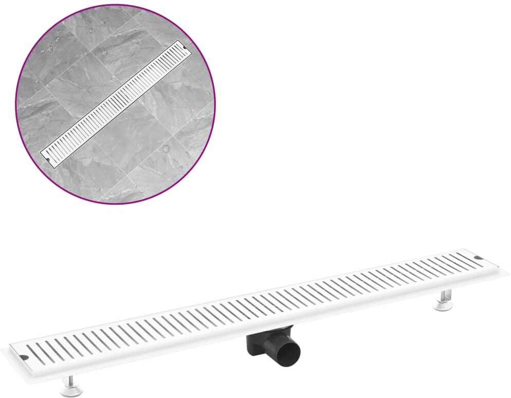 vidaXL gulvafløb 93x14 cm rustfrit stål