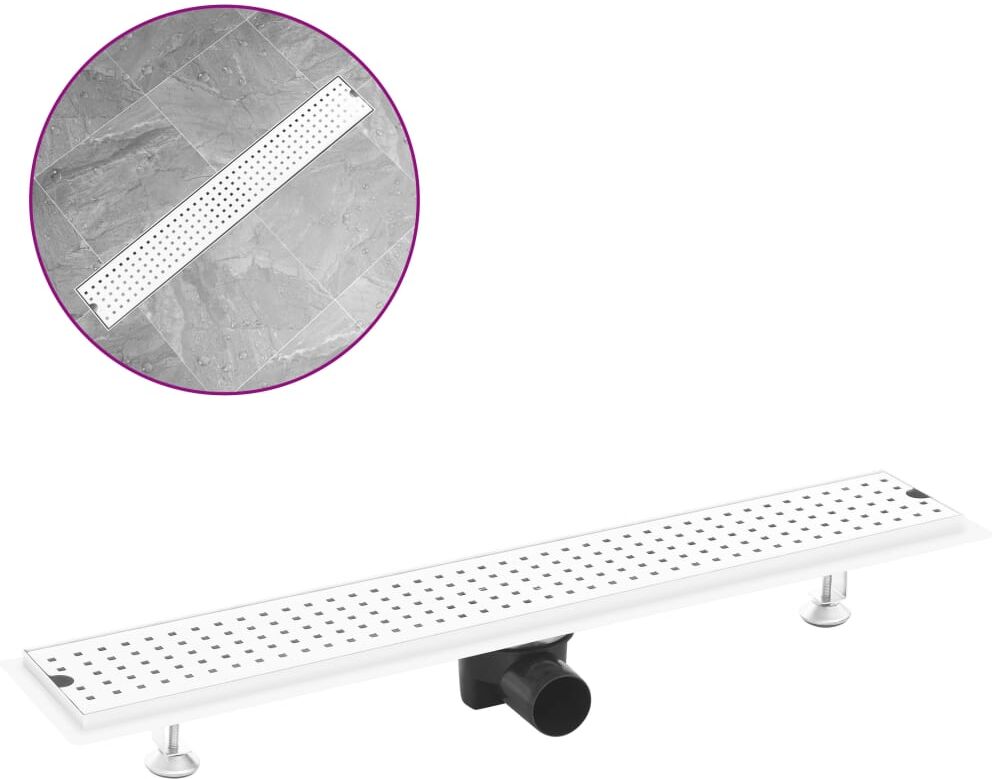 vidaXL gulvafløb med små huller 73x14 cm rustfrit stål vidaXL gulvafløb med små huller 73x14 cm rustfrit stål