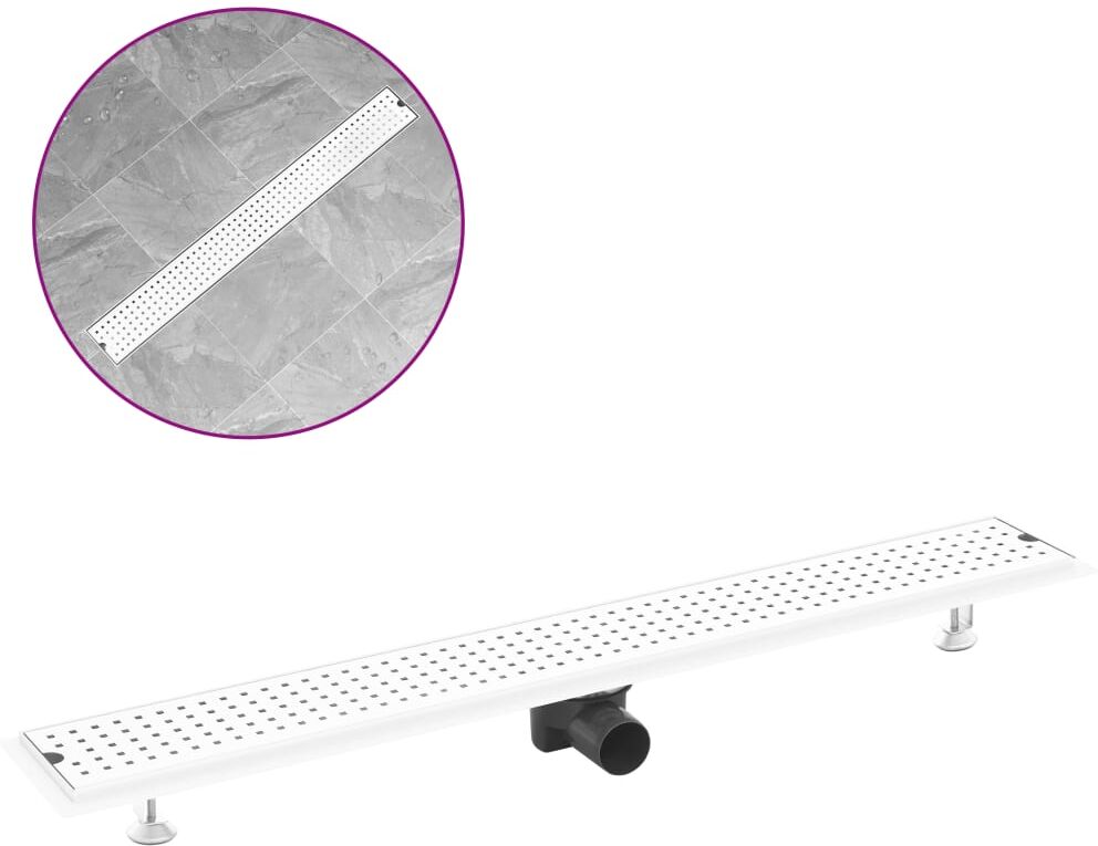 vidaXL gulvafløb med små huller 93x14 cm rustfrit stål vidaXL gulvafløb med små huller 93x14 cm rustfrit stål