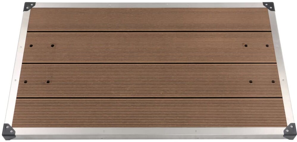 vidaXL udendørs brusekar 110 x 62 cm WPC rustfrit stål brun vidaXL udendørs brusekar 110 x 62 cm WPC rustfrit stål brun