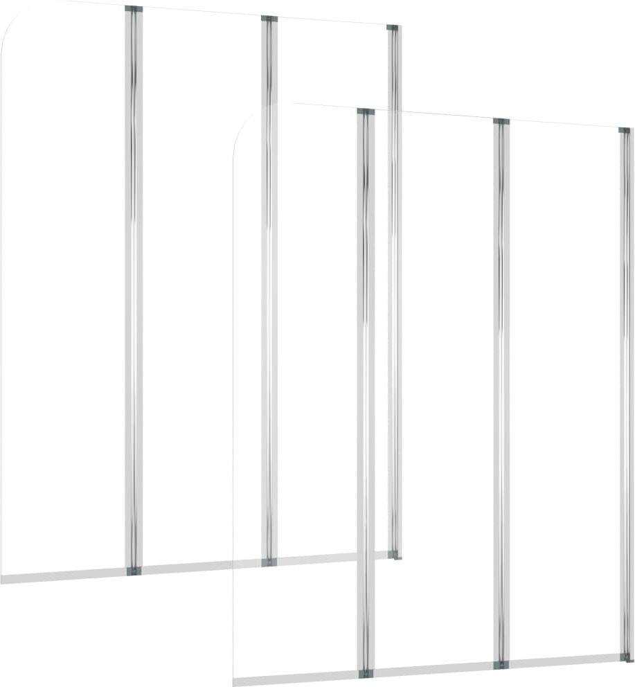 vidaXL brusevægge 2 stk. 104x130 cm hærdet glas transparent