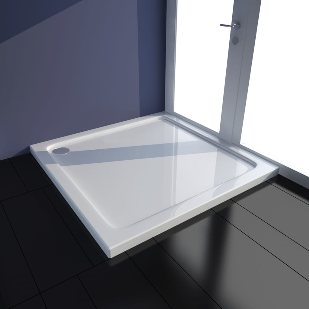 vidaXL brusekar 80x80 cm ABS hvid