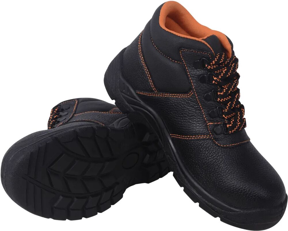 vidaXL sikkerhedssko, sorte, størrelse 41, læder vidaXL sikkerhedssko, sorte, størrelse 41, læder