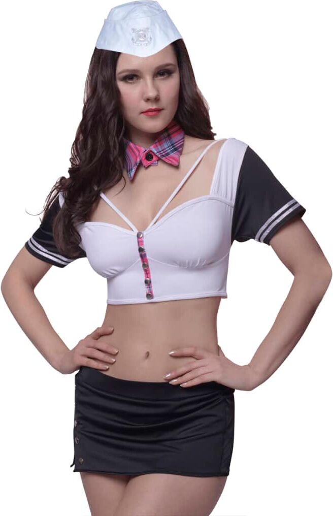 vidaXL 4 stk Sexy Sailor Lingeri Set Str L / XL vidaXL 4 stk Sexy Sailor Lingeri Set Str L / XL