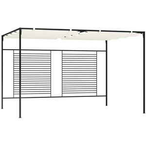 vidaXL havepavillon med udtrækkeligt tag 3x4x2,3 m 180 g/m² creme