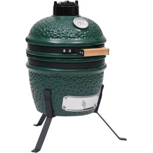 vidaXL 2-i-1 Kamado-røgegrill 56 cm keramisk grøn