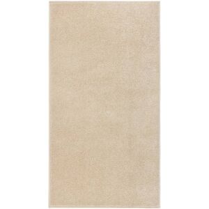 vidaXL gulvtæppe 80x150 cm kort luv beige