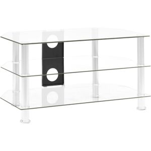 vidaXL tv-skab 75x40x40 cm hærdet glas transparent