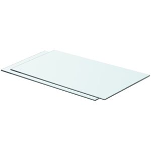 vidaXL hylder 2 stk. glaspanel 60 x 30 cm klar