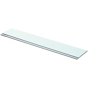 vidaXL hylder 2 stk. glaspanel 70 x 12 cm klar