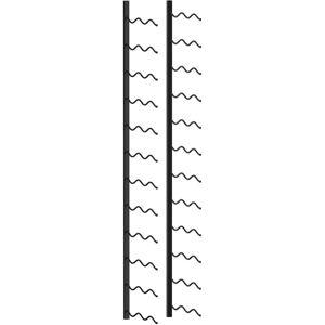 vidaXL væghængt vinreol til 24 flasker jern sort