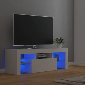 vidaXL tv-skab med LED-lys 120x35x40 cm hvid