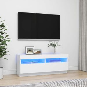 vidaXL tv-skab med LED-lys 100x35x40 cm hvid