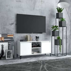 vidaXL tv-skab med metalben 103,5x35x50 cm hvid