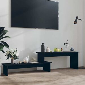 vidaXL tv-bord 180x30x43 cm konstrueret træ sort