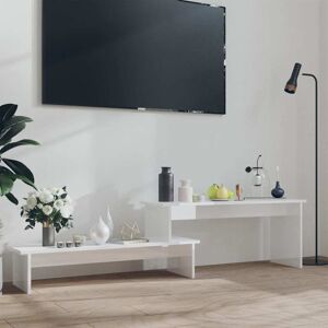 vidaXL tv-bord 180x30x43 cm konstrueret træ hvid højglans