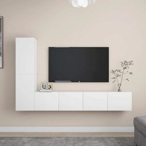 vidaXL tv-skabe 4 dele spånplade hvid