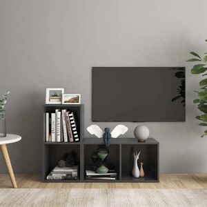 vidaXL tv-skabe 2 stk. 72x35x36,5 cm konstrueret træ grå