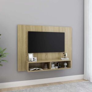 vidaXL væghængt tv-skab 120x23,5x90 cm konstrueret træ sonoma-eg