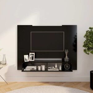 vidaXL væghængt tv-skab 120x23,5x90 cm konstrueret træ sort