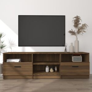 vidaXL tv-bord 150x33,5x45 cm konstrueret træ brun egetræsfarve