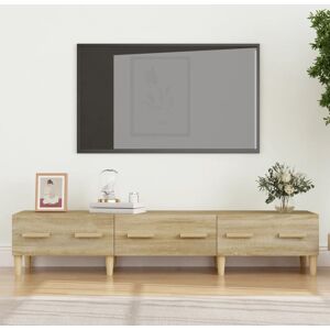 vidaXL tv-bord 150x34,5x30 cm konstrueret træ sonoma-eg