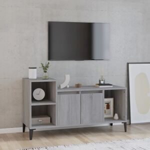 vidaXL tv-bord 100x35x55 cm konstrueret træ grå sonoma-eg