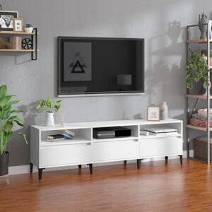 vidaXL tv-bord 150x30x44,5 cm konstrueret træ hvid