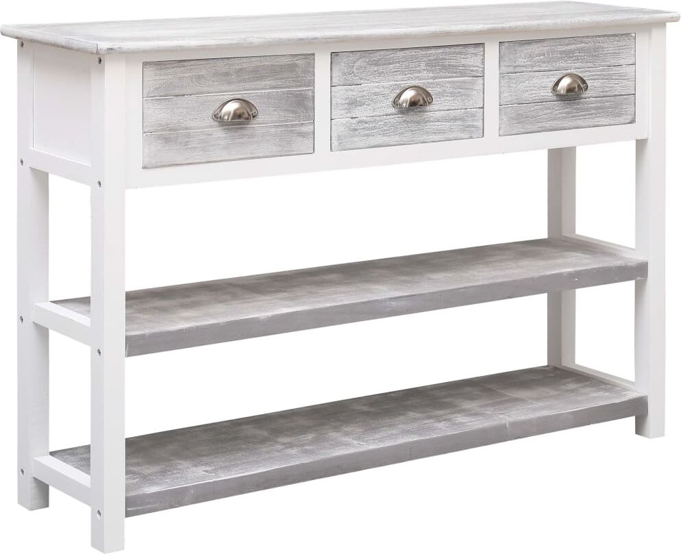 vidaXL skænk 115 x 30 x 76 cm træ antikgrå vidaXL skænk 115 x 30 x 76 cm træ antikgrå