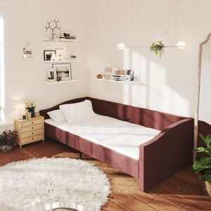 vidaXL daybed med USB-stik 90x200 cm stof lilla