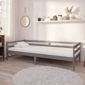 vidaXL daybed 90x200 cm massivt fyrretræ grå