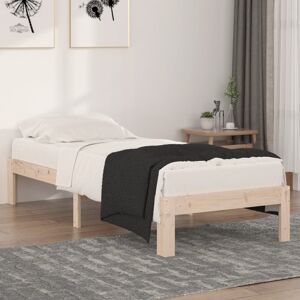 vidaXL sengeramme 75x190 cm Small Single massivt træ